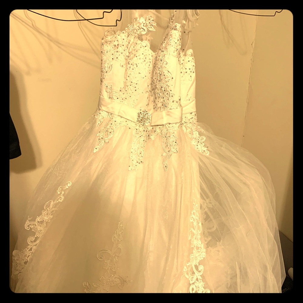 Wedding dress and boys tuxedo